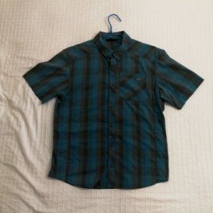 Arc'teryx Youth Kids boys Blue and Black Plaid Button Down Shirt 12-13y